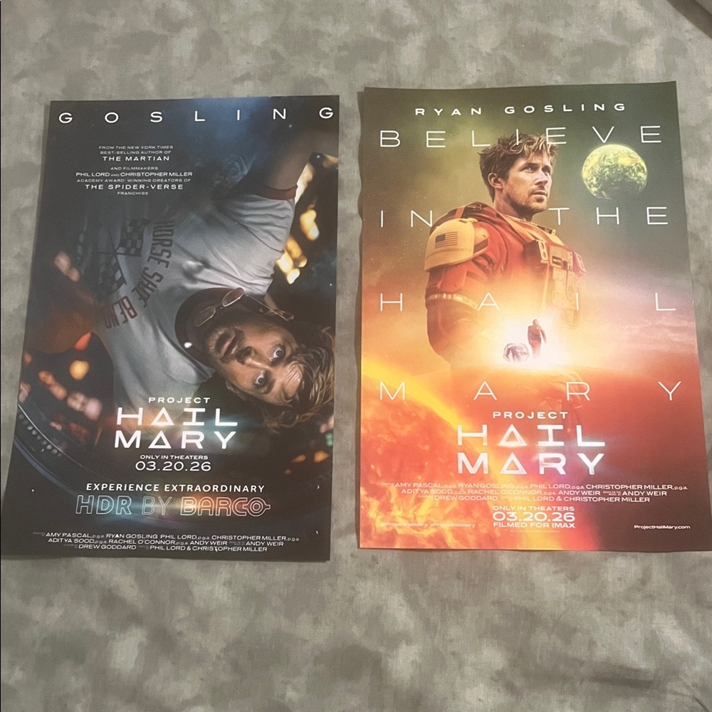 Project Hail Mary BOTH Movie Posters 11.5x17 Ryan Gosling Andy Weir - Picture 2 of 12